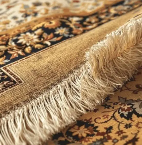 Restauration de tapis à la main : franges et retissage — Corte